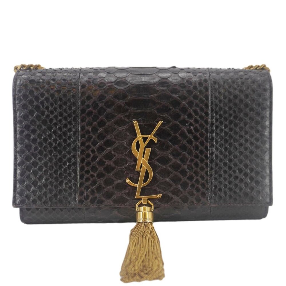 Yves Saint Laurent Kate Python Leather Chain Cros… - image 3